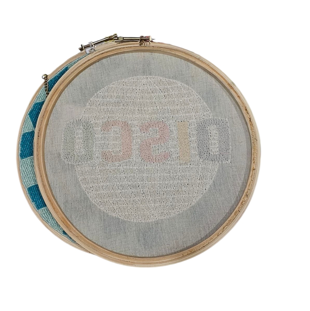 NEW Colorful Disco Embroidery Beaded Hoop Art w/ Square Patterned Art - Lot of 2 - Picture 6 of 9